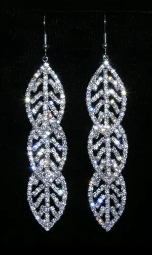 #15318 - Triple Layered Drop Leaf Fish Hook Earrings