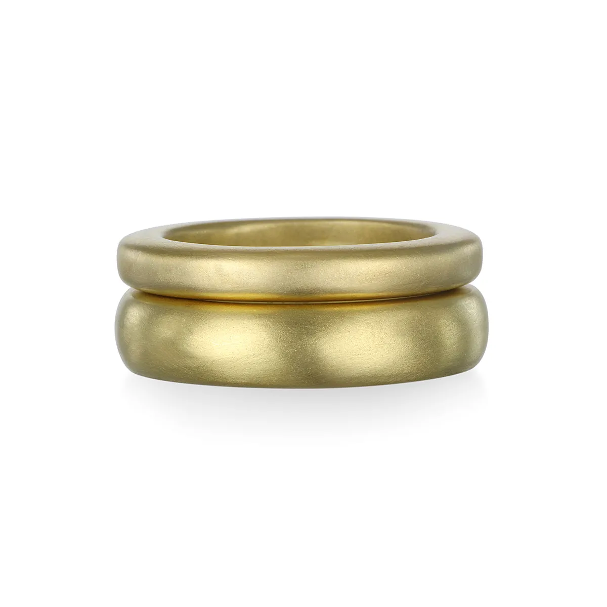 18 Karat Gold Square Band - Thin