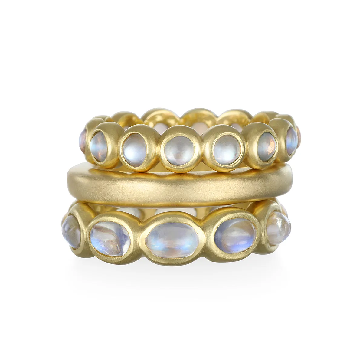 18 Karat Gold Square Band - Thin
