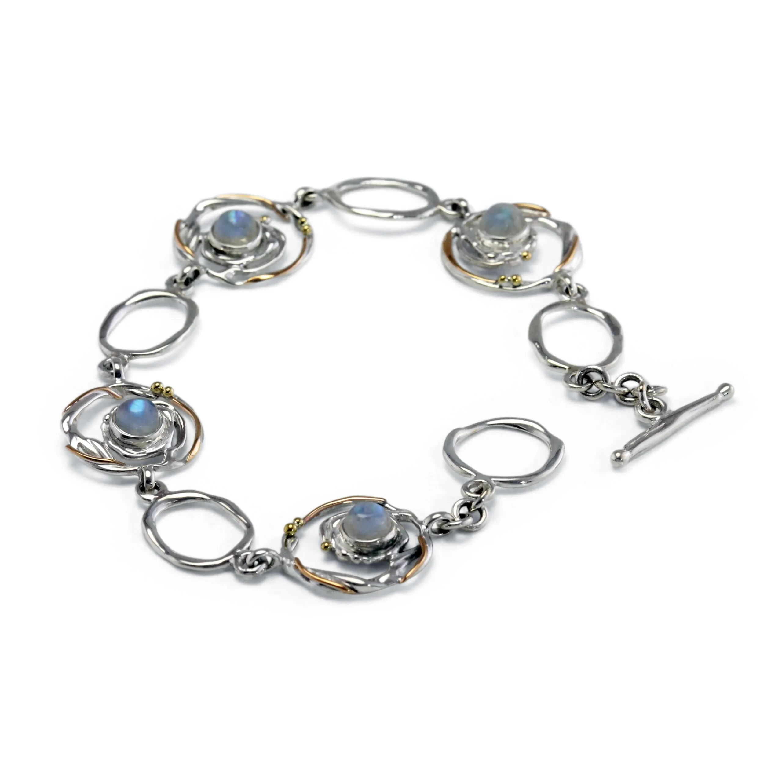 Banyan Undulating Round Moonstone Bracelet