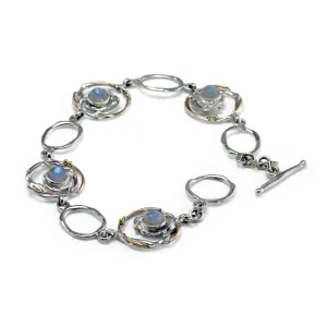 Banyan Undulating Round Moonstone Bracelet