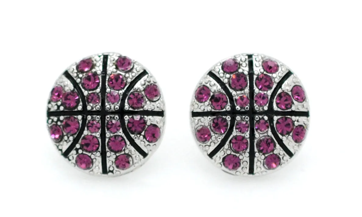 Basketball All Crystal Earrings - POST
