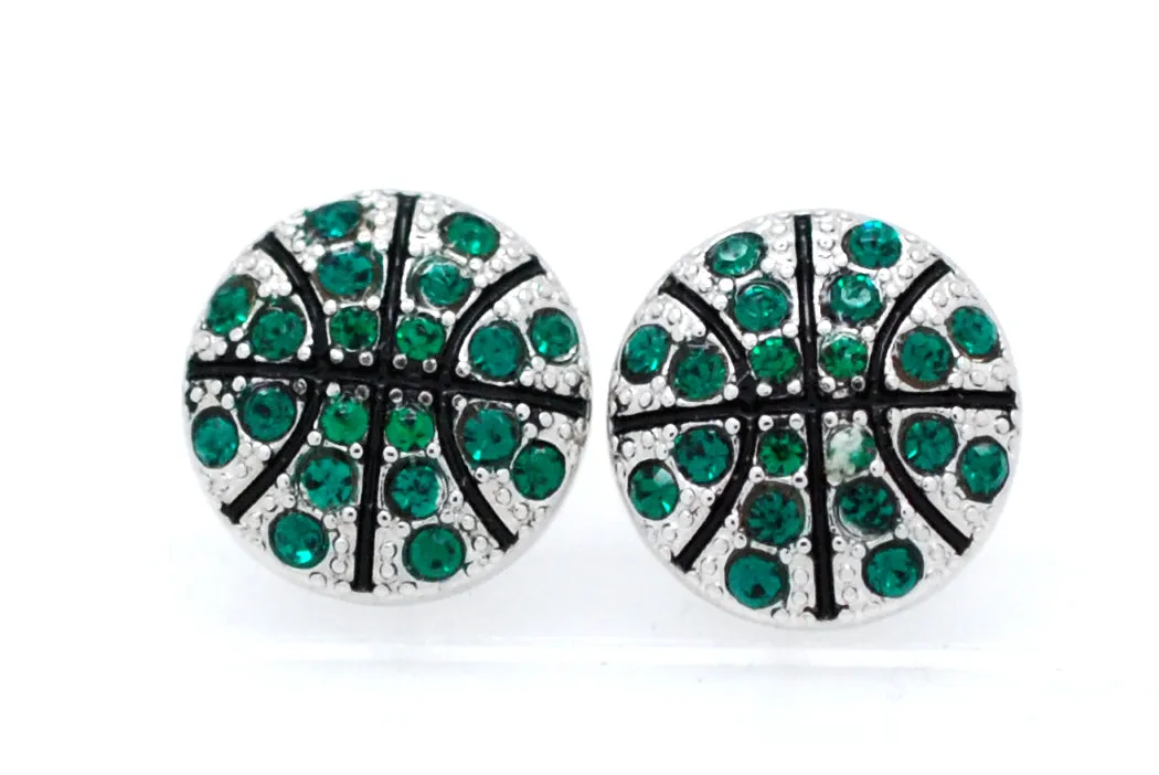 Basketball All Crystal Earrings - POST