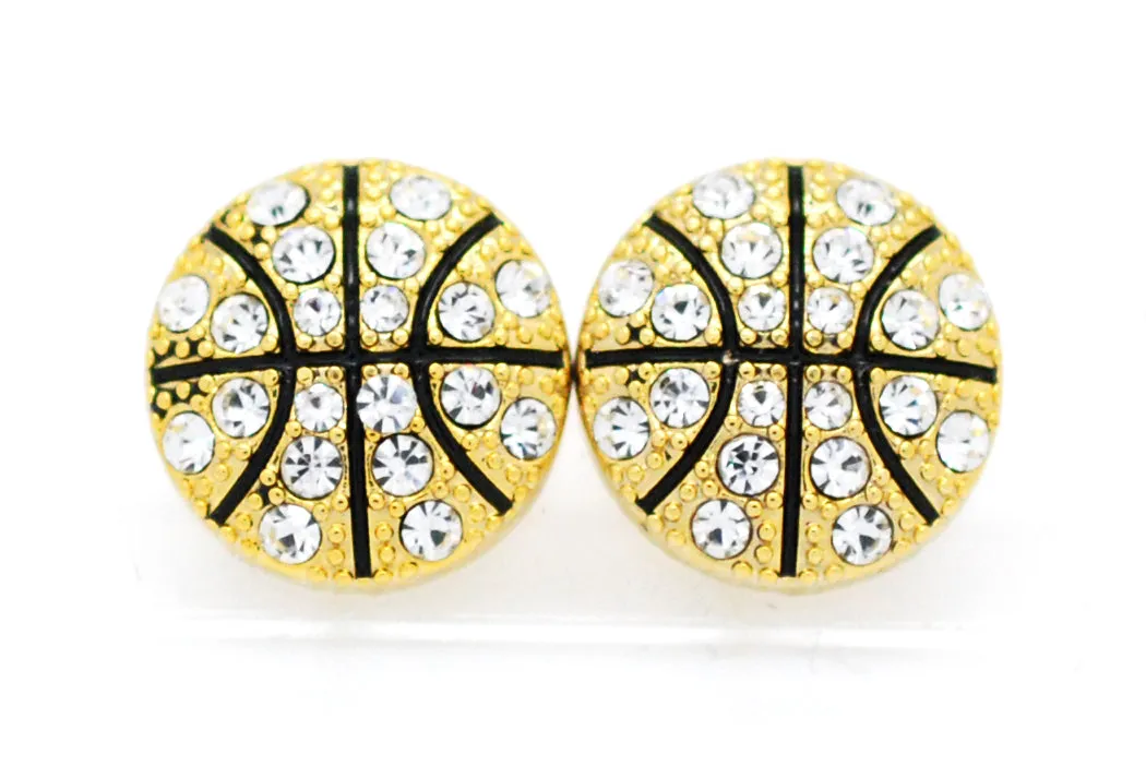 Basketball All Crystal Earrings - POST
