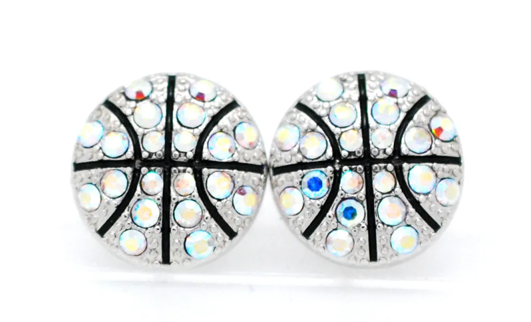 Basketball All Crystal Earrings - POST