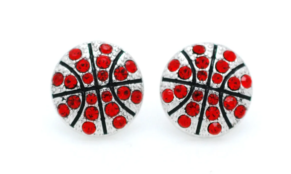 Basketball All Crystal Earrings - POST