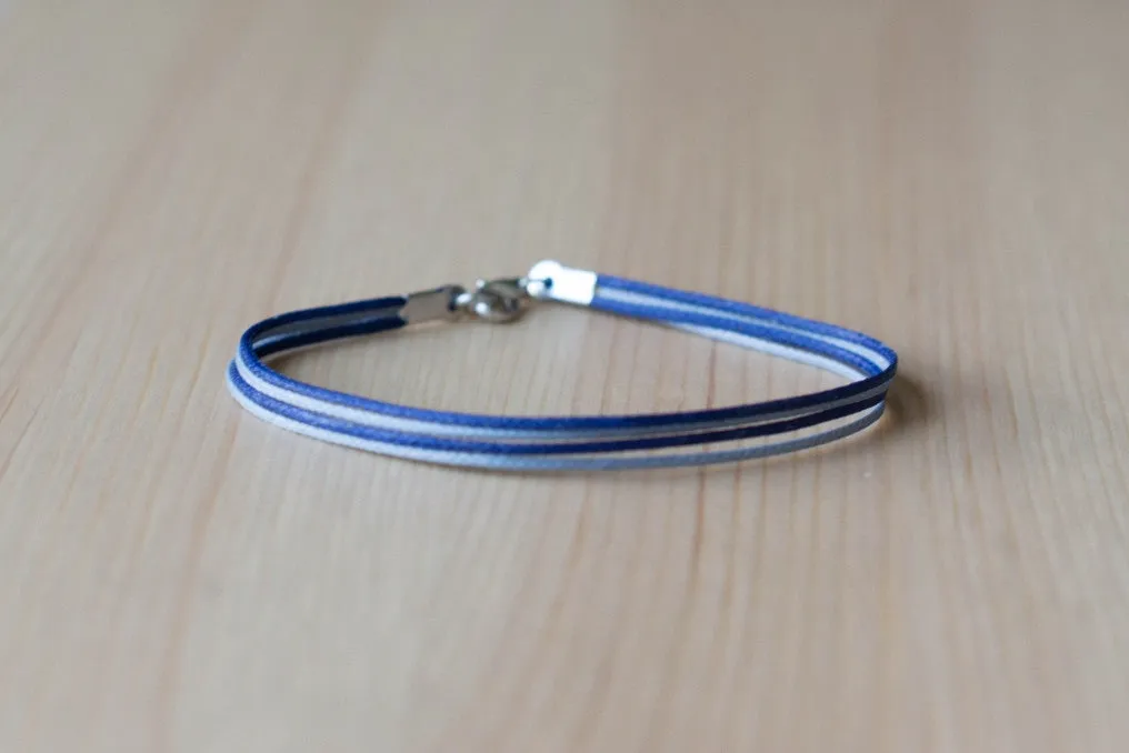 Blue cord bracelet for men, blue string, gift for him, fathers day gift, handmade