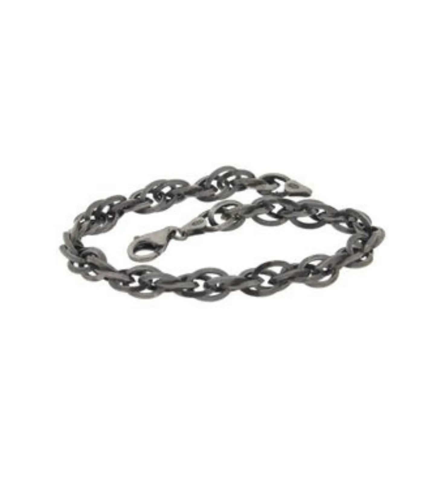 BRACELET ITALY MEN BRUNITTO CHAIN BURNISHED SILVER