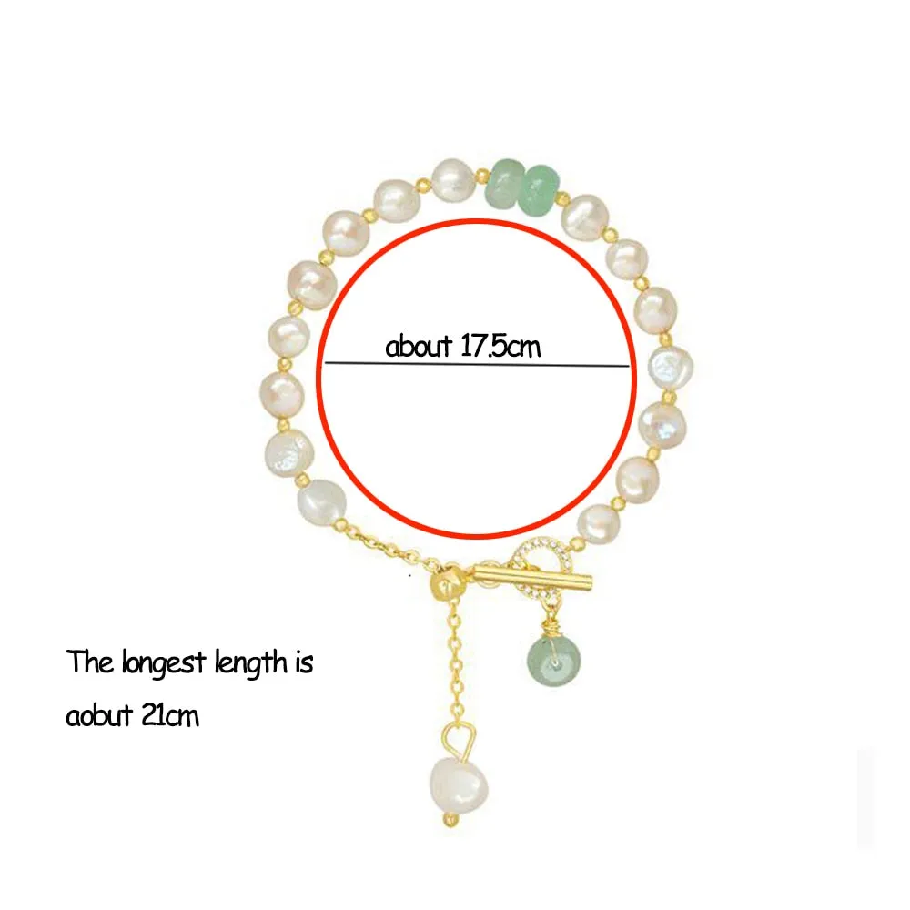 Classic Fashion Natural Stone Pearl Pendant Bracelet