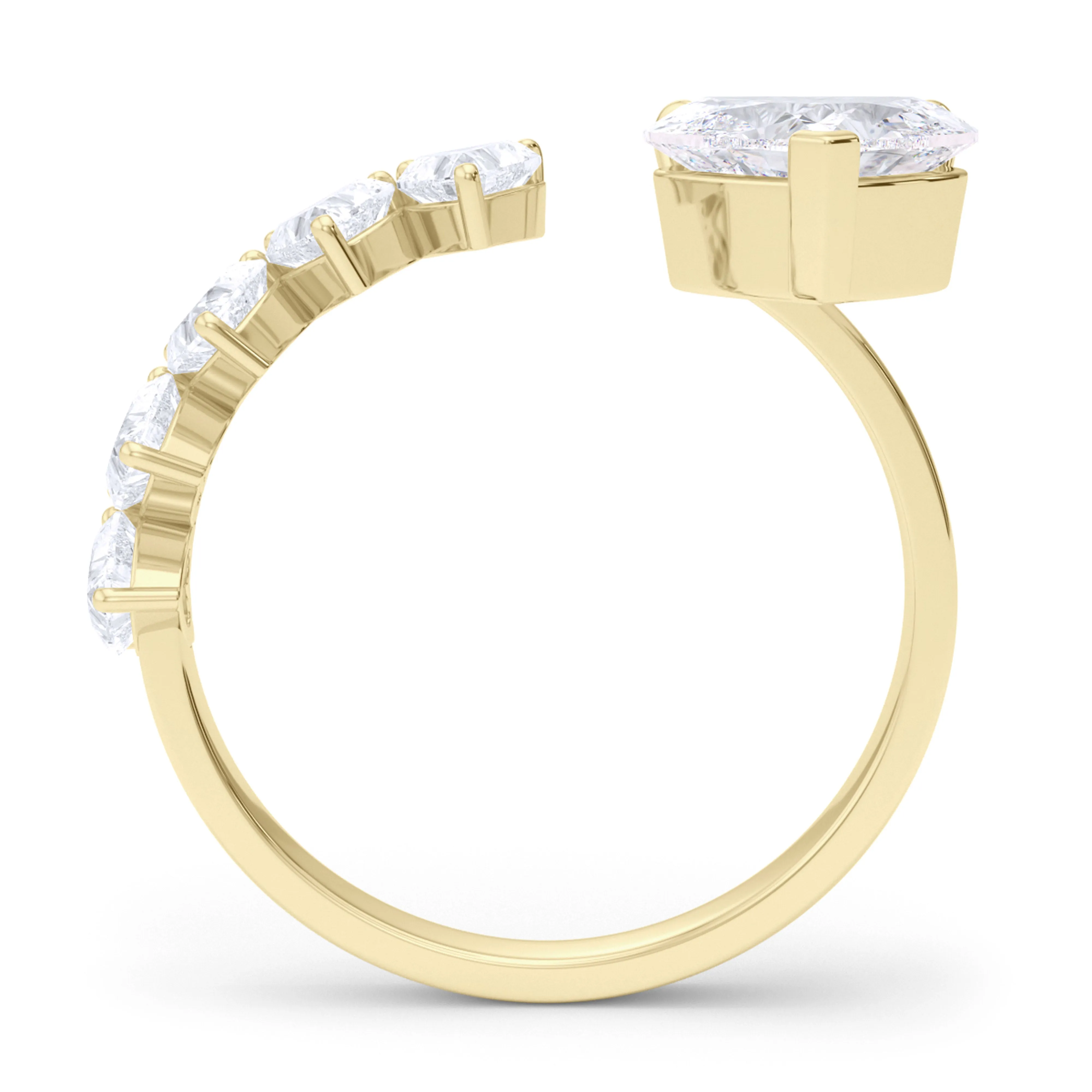 Floating Hearts Diamond Ring