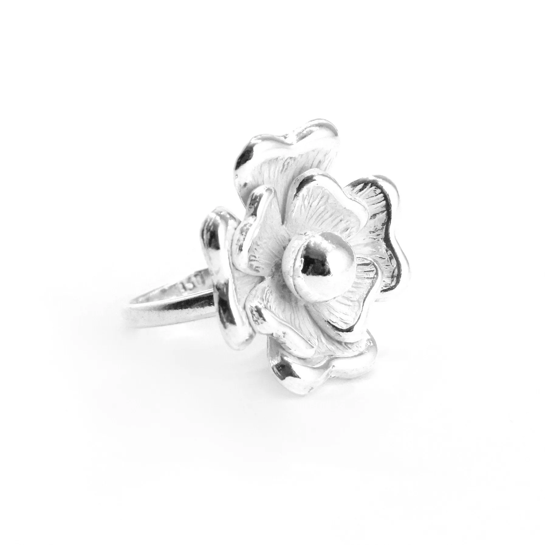 Flowers Bracelet, Earrings & Ring in Sterling Silver