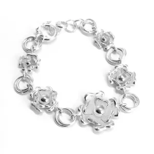 Flowers Bracelet, Earrings & Ring in Sterling Silver