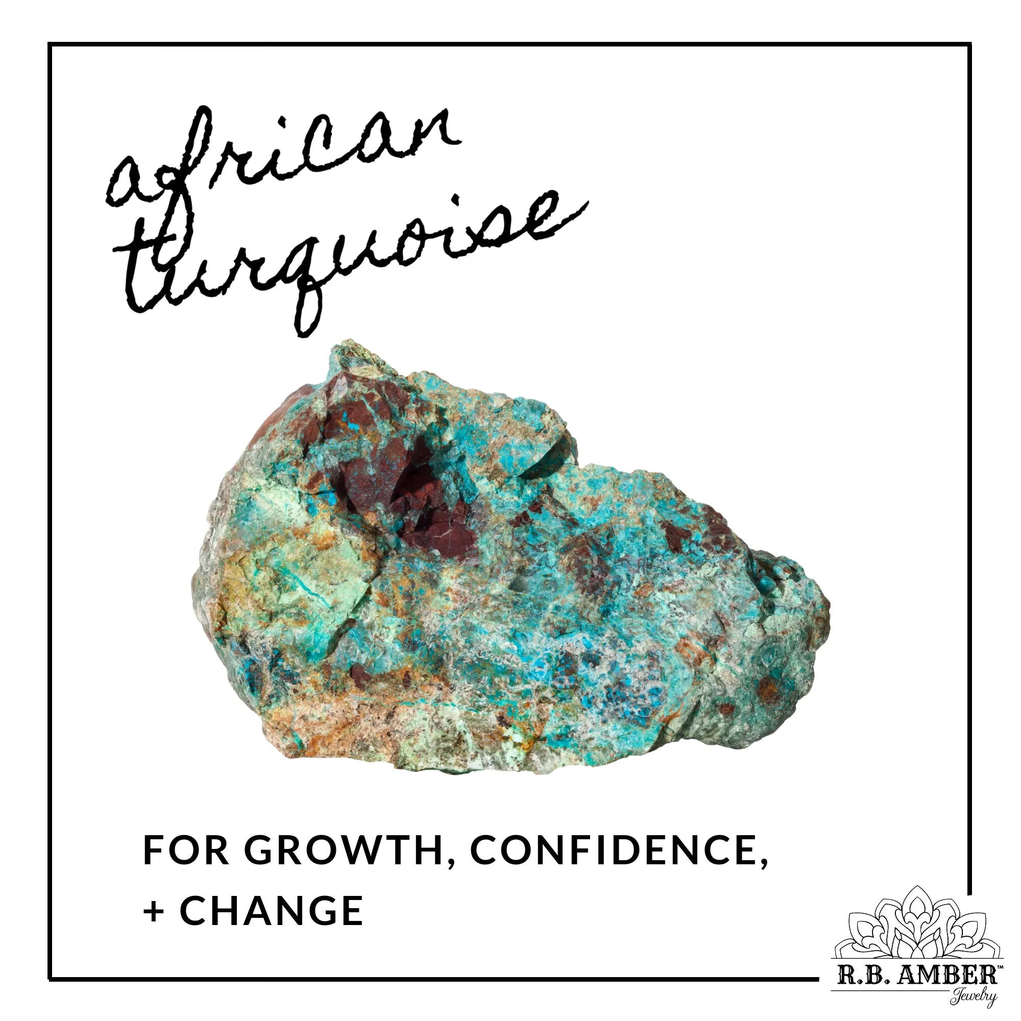 Kids | African Turquoise   Raw Cognac Aromatherapy Bracelet