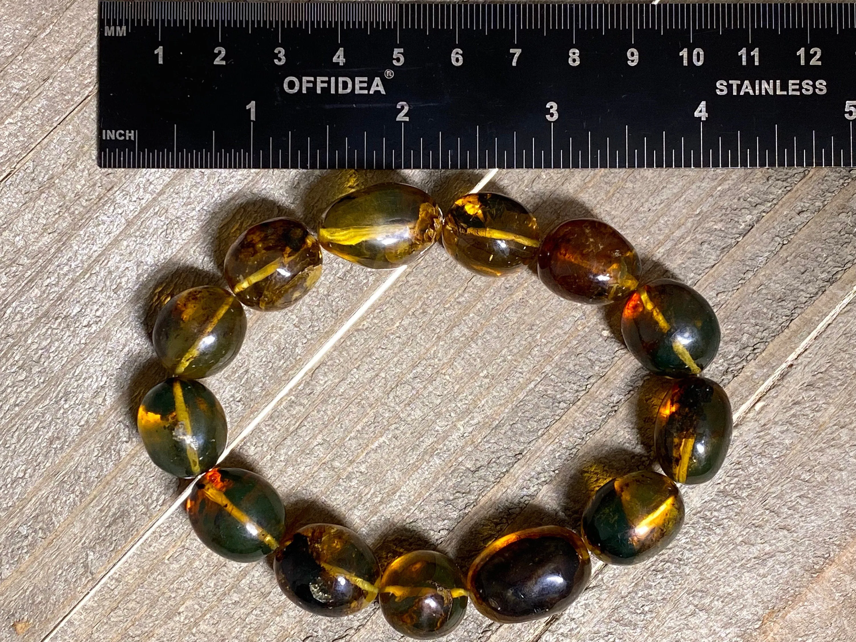 Mexican AMBER Crystal Bracelet - Beaded Bracelet, Handmade Jewelry, Healing Crystals and Stones, 48285