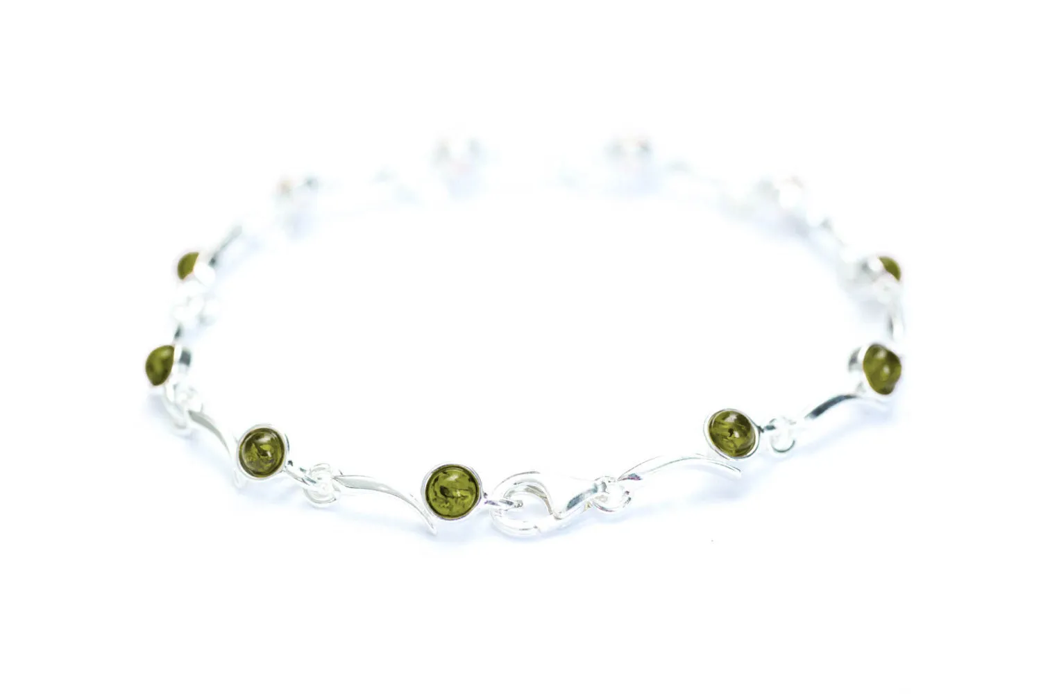 Minimal Green Amber Bracelet