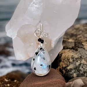 Moonstone with Tourmaline, Necklace