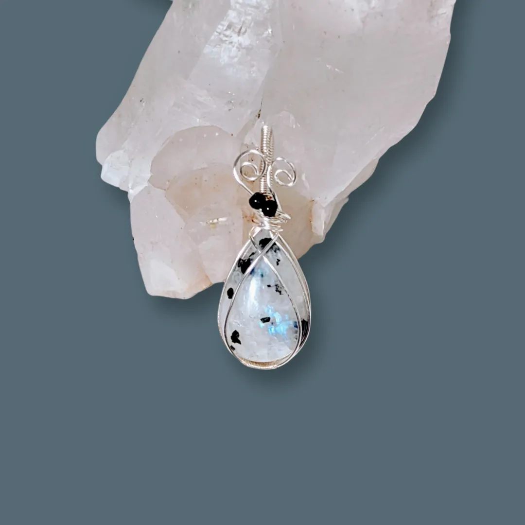 Moonstone with Tourmaline, Necklace