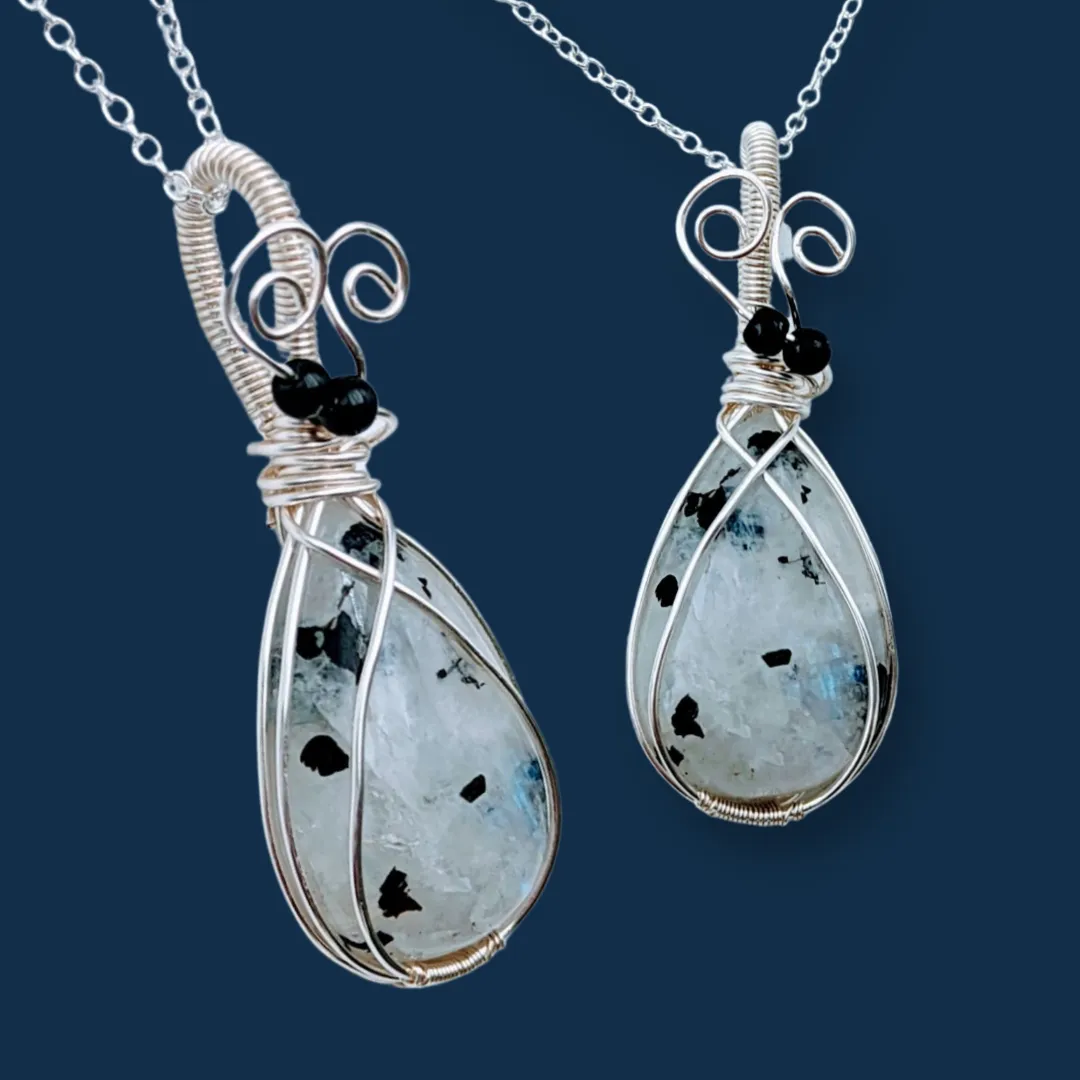 Moonstone with Tourmaline, Necklace