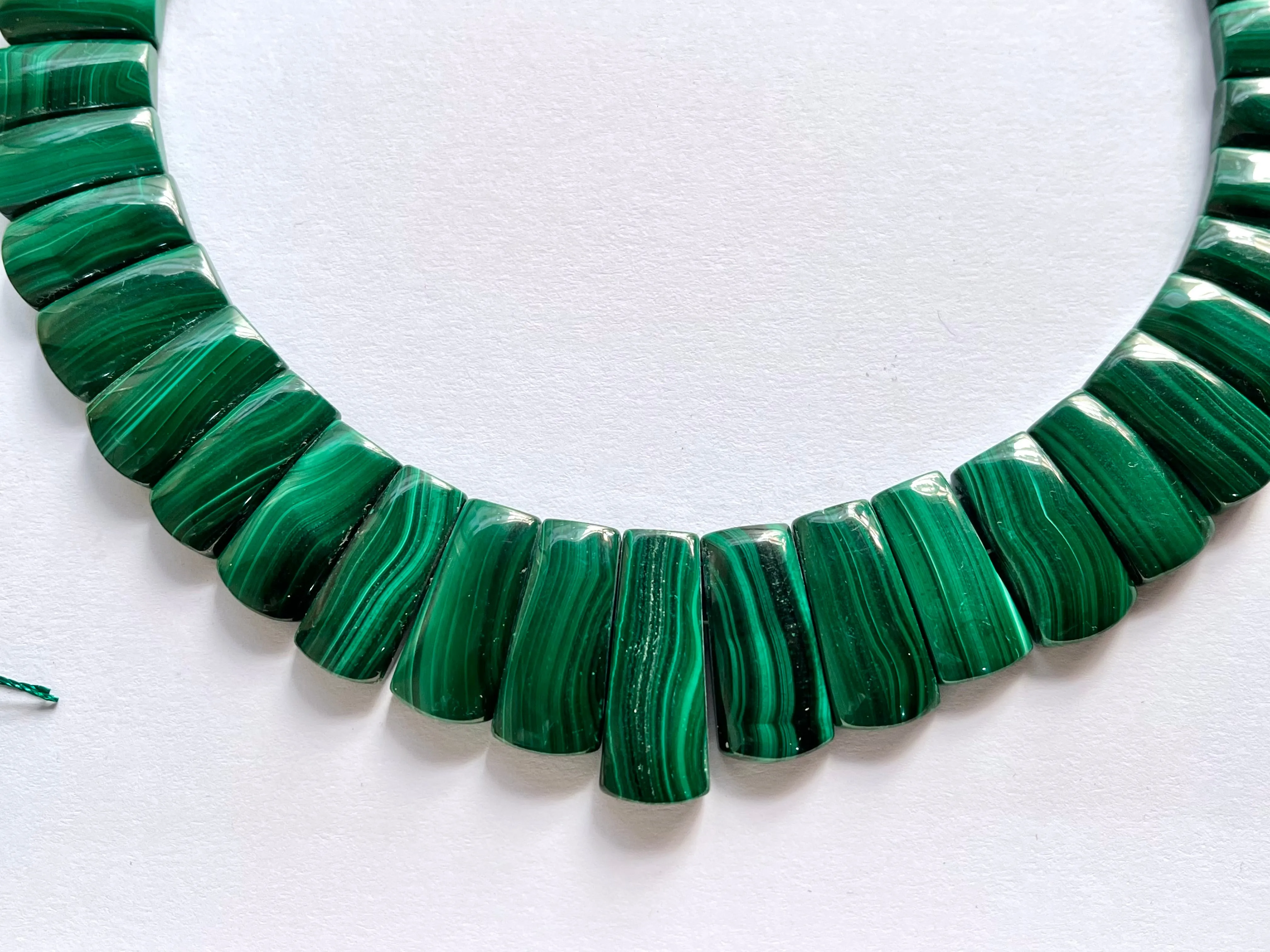 Natural Malachite Bib Necklace, Cleopatra Egyptian Necklace
