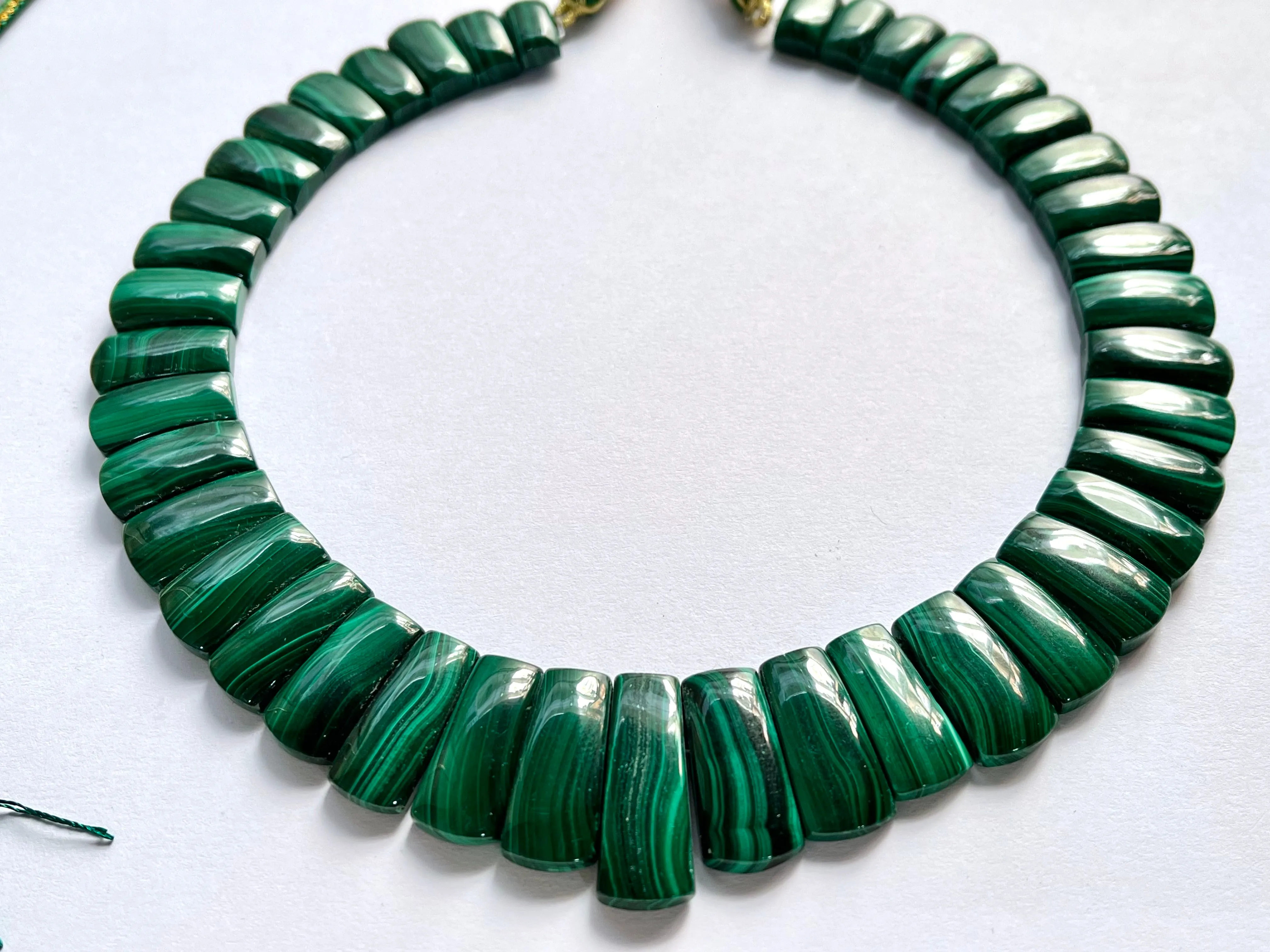 Natural Malachite Bib Necklace, Cleopatra Egyptian Necklace