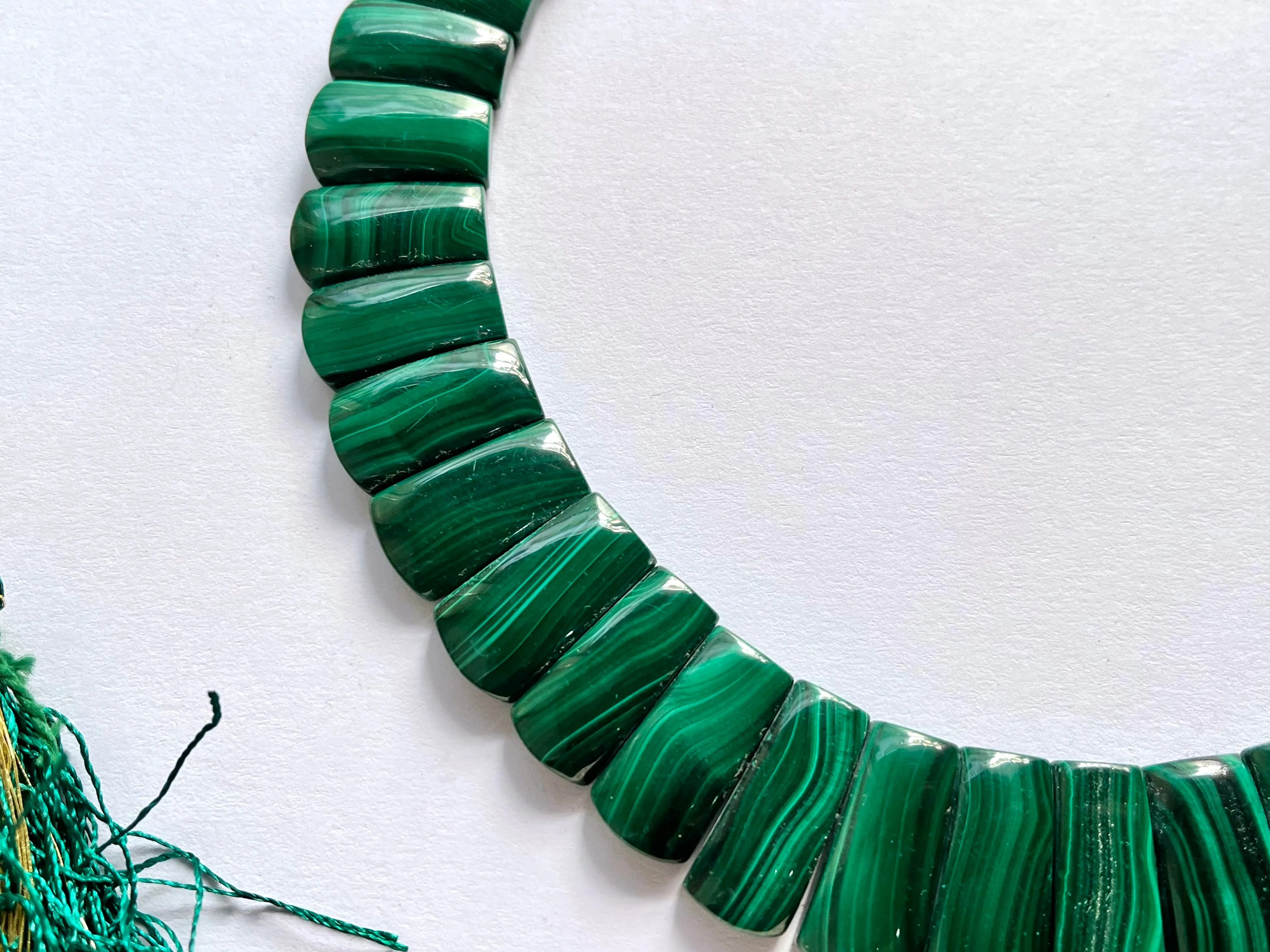 Natural Malachite Bib Necklace, Cleopatra Egyptian Necklace