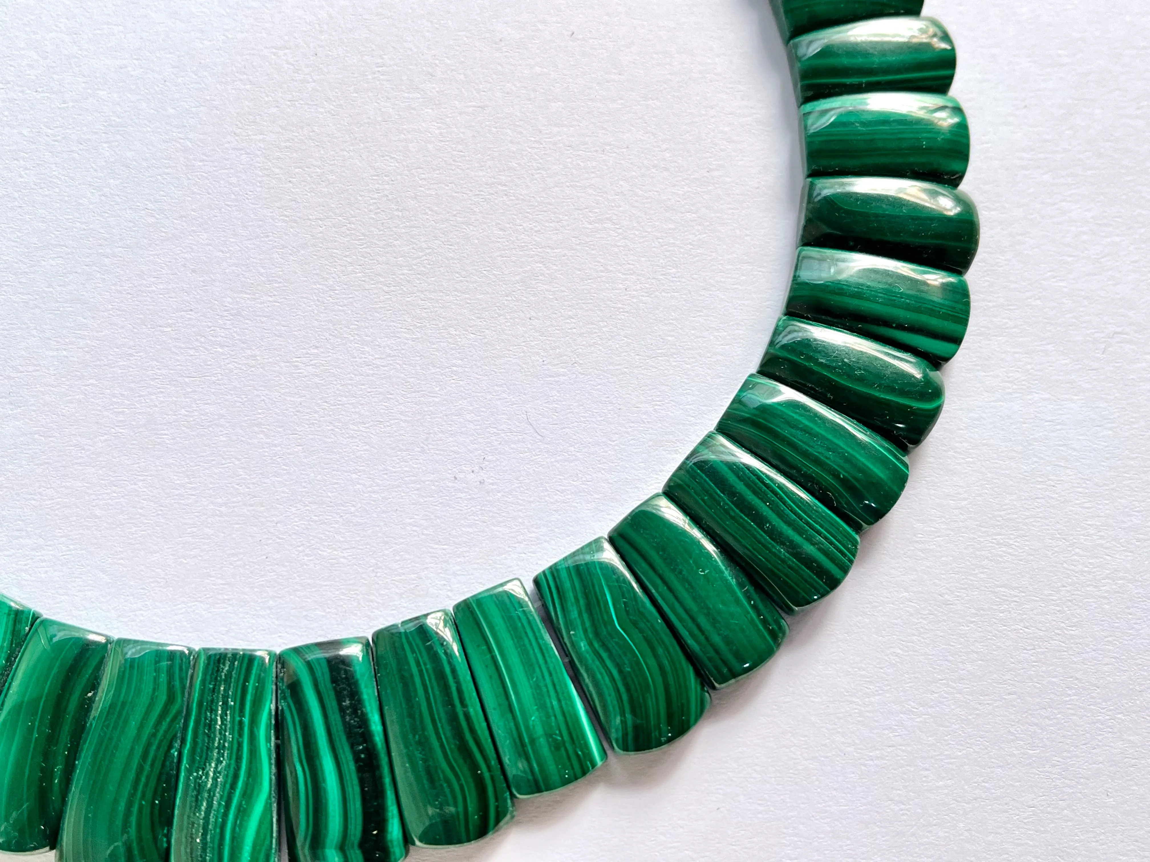 Natural Malachite Bib Necklace, Cleopatra Egyptian Necklace