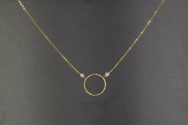 Pearl Hoop Necklace