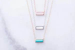 Petite Gemstone Bar Necklace