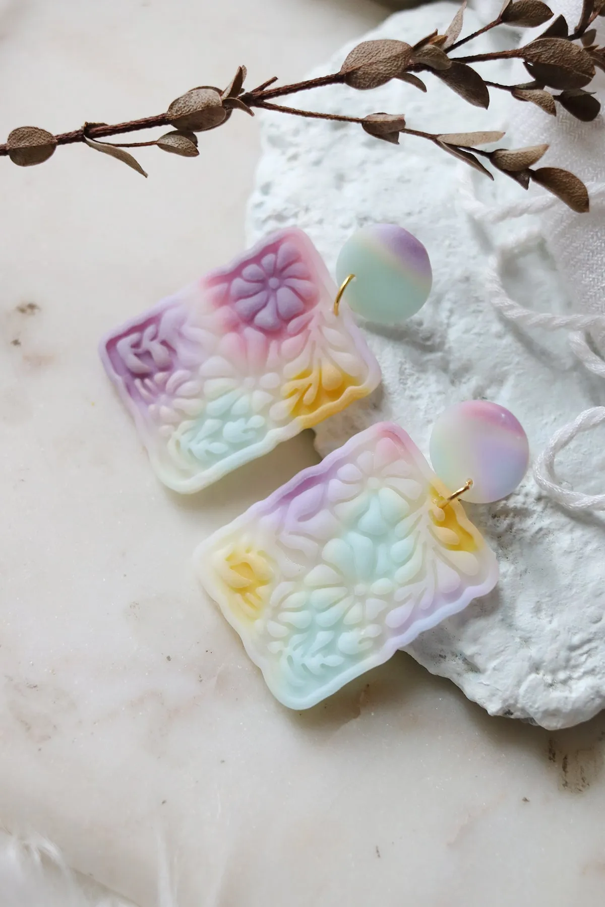 Polychrome Polymer Clay Earrings