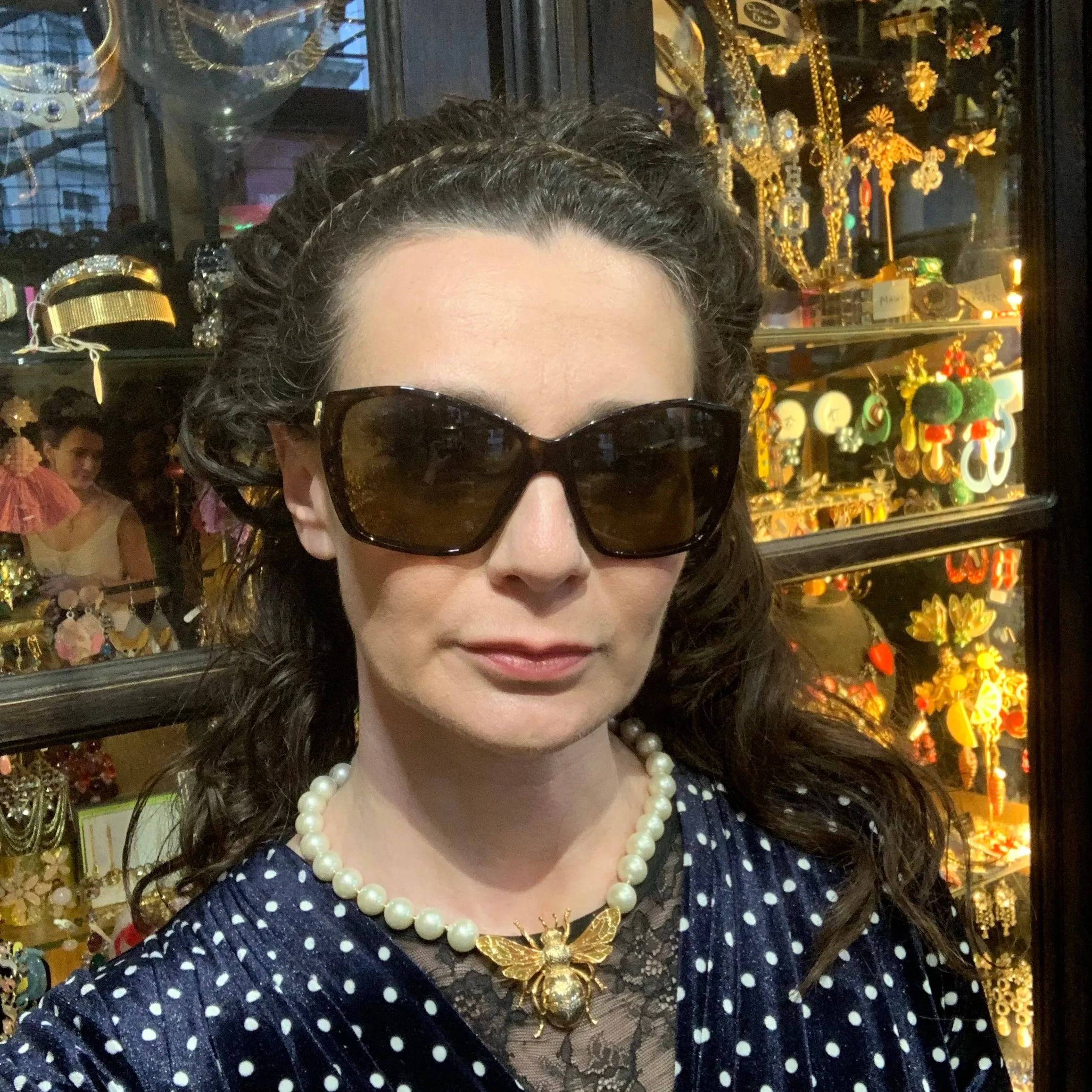 Queen Bee Statement Pearl Necklace by Bill Skinner