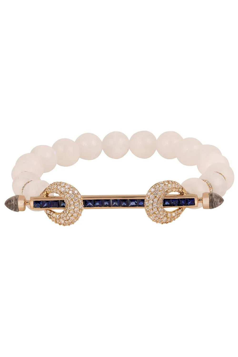 Rainbow Moonstone and Blue Sapphire