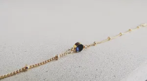 SALE- Enamel Dot Bracelet-Sapphire