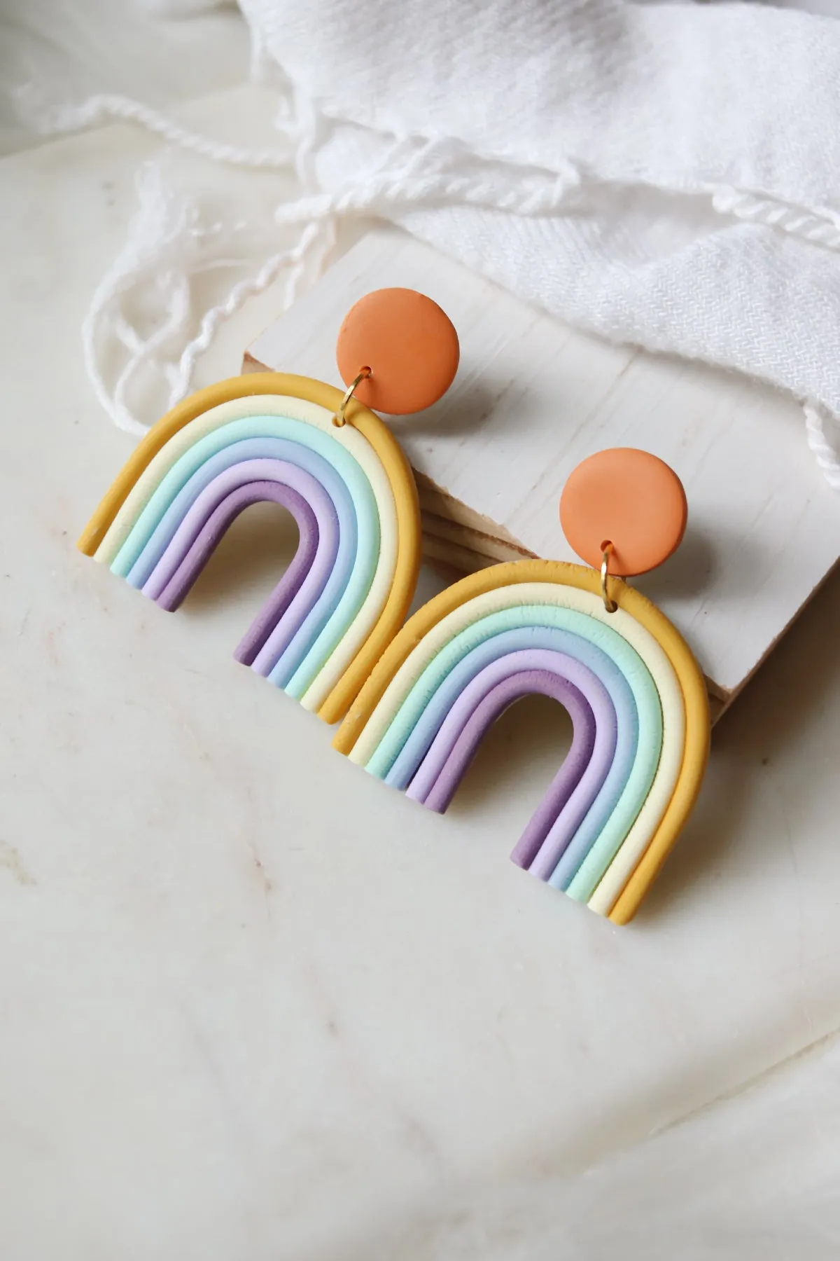 She's a Rainbow Polymer Clay Earrings