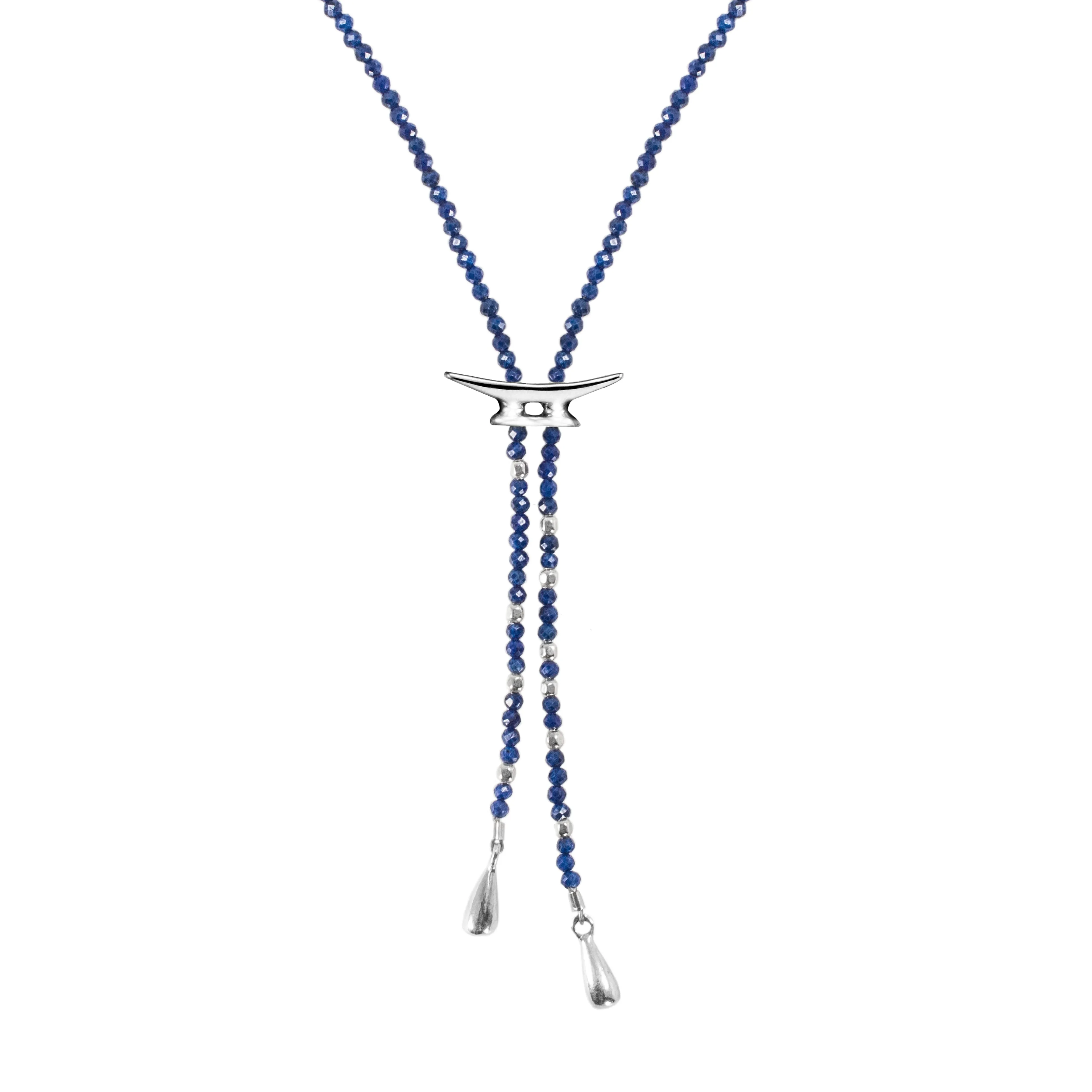 Signature Cleat Gemstone Bolo Necklace