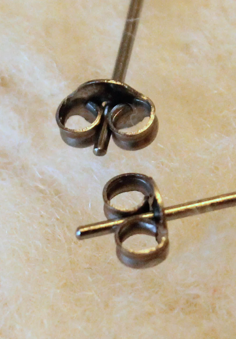 Snowflake Obsidian Bezel Gemstones (Niobium or Titanium Post Earrings)