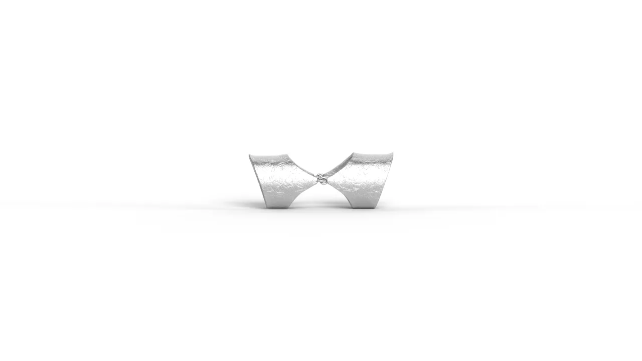 Sterling silver full finger ring "Silk"
