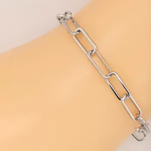 Sterling Silver Large Paper Clip Bracelet