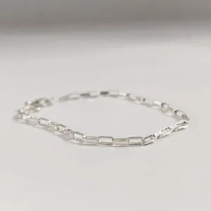 Sterling Silver Open Link Chain Bracelet