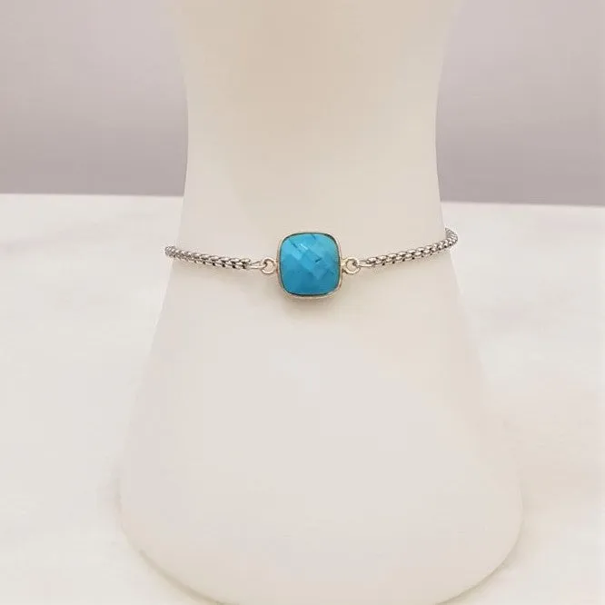 Turquoise Jeweled Slider Bracelet