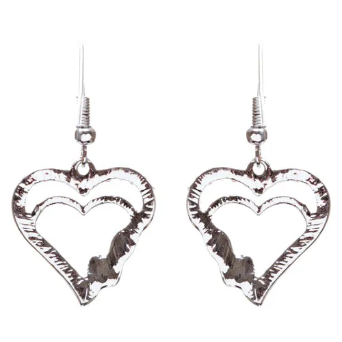 Valentines Jewelry Beautiful Crystal Rhinestone Hearts Earrings E907 Red